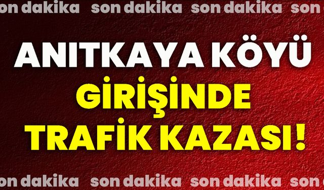 Anıtkaya Köyü girişinde trafik kazası!