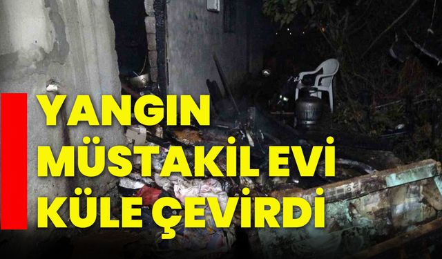 Yangın müstakil evi küle çevirdi