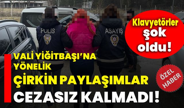 Vali Yiğitbaşı’na yönelik çirkin paylaşımlar cezasız kalmadı: Klavyetörler şok oldu!