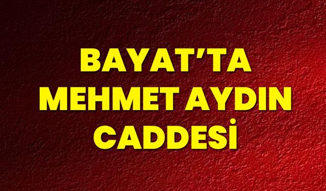 Bayat’ta Mehmet Aydın Caddesi