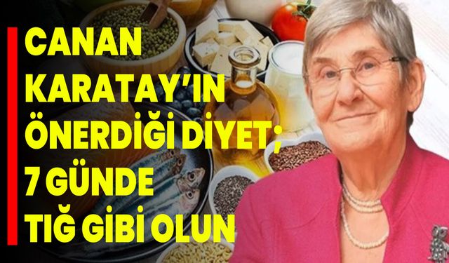 Canan Karatay’ın önerdiği diyet; 7 günde tığ gibi olun