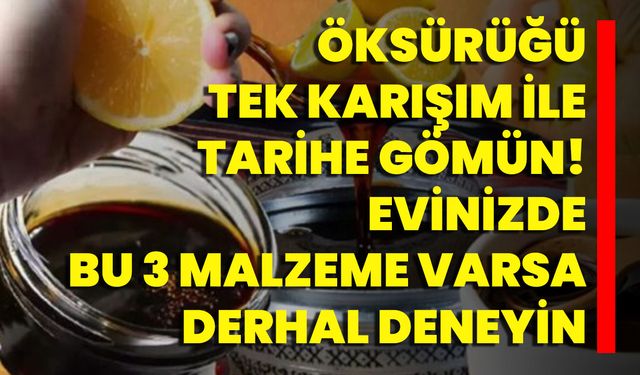 Öksürüğü Tek Karışım İle Tarihe Gömün! Evinizde Bu 3 Malzeme Varsa Derhal Deneyin