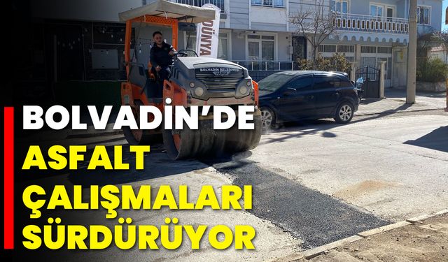 Bolvadin’de Asfalt Çalışmaları Sürdürüyor