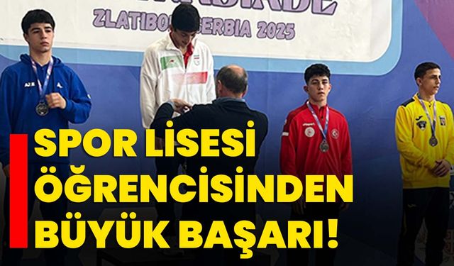 Spor lisesi öğrencisinden büyük başarı!