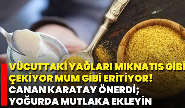 Vücuttaki Yağları Mıknatıs Gibi Çekiyor Mum Gibi Eritiyor! Canan Karatay Önerdi; Yoğurda Mutlaka Ekleyin