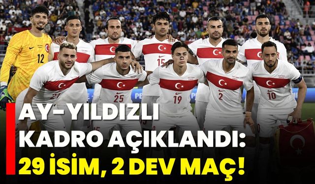 Ay-Yıldızlı Kadro Açıklandı: 29 İsim, 2 Dev Maç!