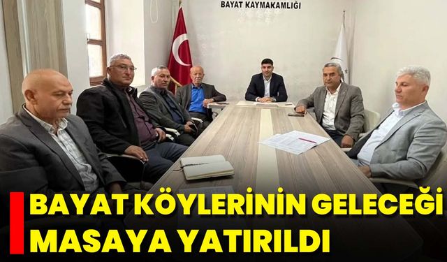 Bayat Köylerinin Geleceği Masaya Yatırıldı