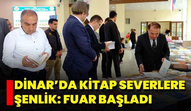 Dinar’da Kitap Severlere Şenlik: Fuar Başladı