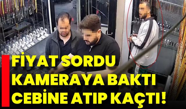 Fiyat Sordu, Kameraya Baktı, Cebine Atıp Uzaklaştı!