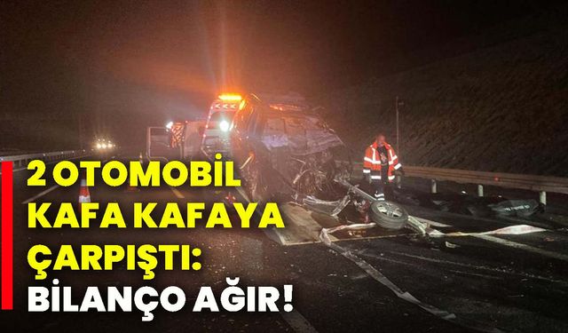 2 otomobil kafa kafaya çarpıştı: Bilanço ağır!