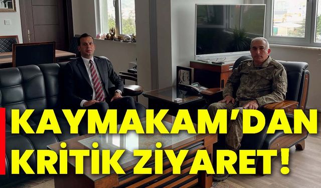 Kaymakam’dan kritik ziyaret!