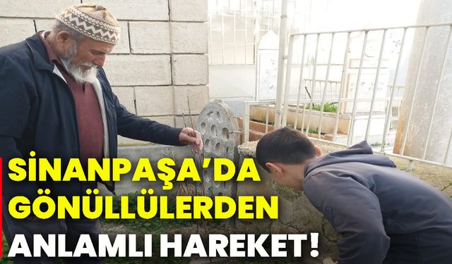 Sinanpaşa’da gönüllülerden anlamlı hareket!