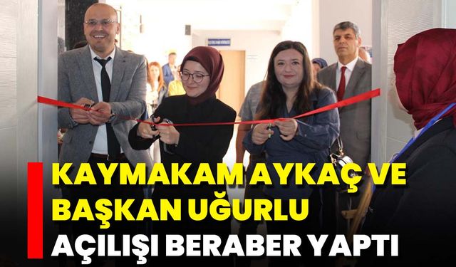 Kaymakam Aykaç Ve Başkan Uğurlu Açılışı Beraber Yaptı