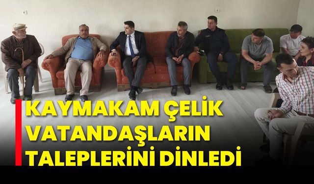 Kaymakam Çelik, Vatandaşların Taleplerini Dinledi