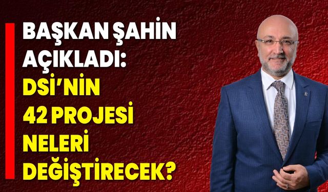Başkan Şahin Açıkladı: DSİ’nin 42 Projesi Neleri Değiştirecek?
