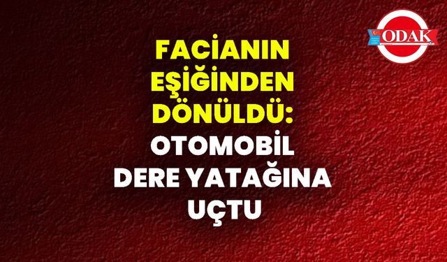 Facianın Eşiğinden Dönüldü: Otomobil Dere Yatağına Uçtu