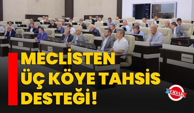 Meclisten üç köye tahsis desteği!