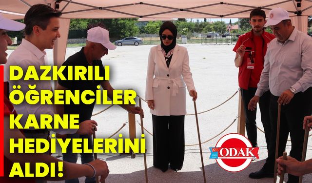 Dazkırılı öğrenciler karne hediyelerini aldı!