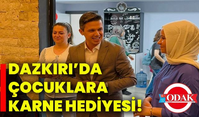 Dazkırı’da çocuklara karne hediyesi!