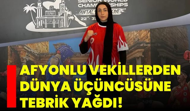 Afyonlu Vekillerden Dünya Üçüncüsüne Tebrik Yağdı!