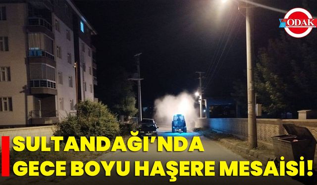 Sultandağı’nda Gece Boyu Haşere Mesaisi!