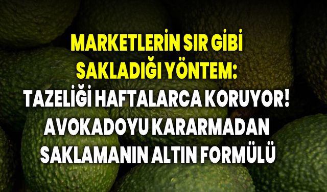 Marketlerin sır gibi sakladığı yöntem: Tazeliği haftalarca koruyor! Avokadoyu kararmadan saklamanın altın formülü