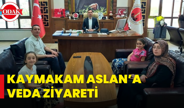 Kaymakam Aslan’a Veda Ziyareti