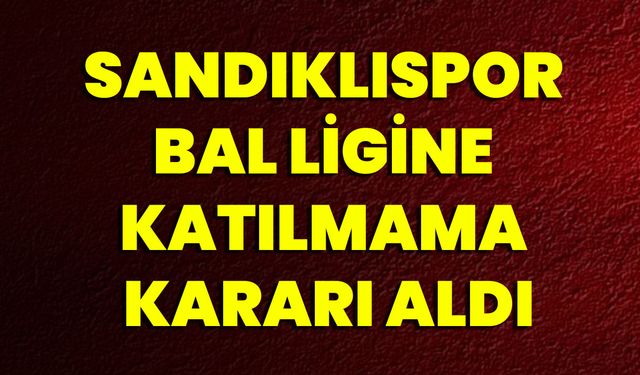 Sandıklıspor, BAL ligine katılmama kararı aldı