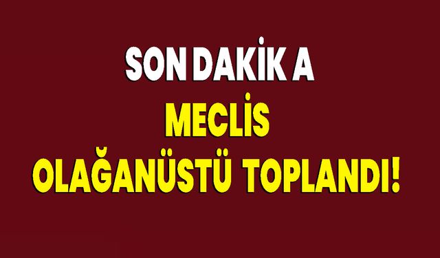 Meclis Olağanüstü Toplandı