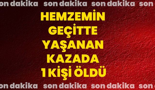 Hemzemin geçitte yaşanan kazada 1 kişi öldü