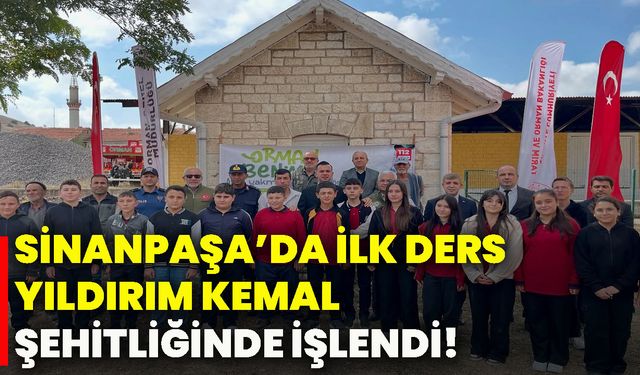 Sinanpaşa’da ilk ders, Yıldırım Kemal Şehitliğinde işlendi!