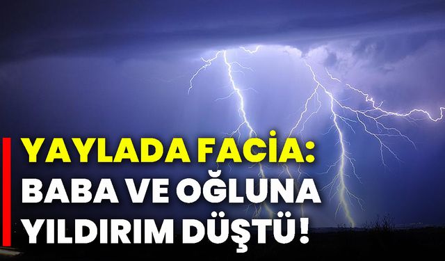 Yaylada faciа: Baba ve oğluna yıldırım düştü!