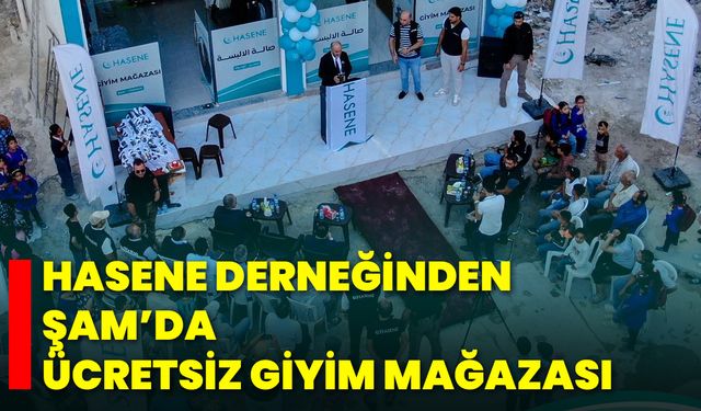Hasene Derneğinden Şam’da Ücretsiz Giyim Mağazası