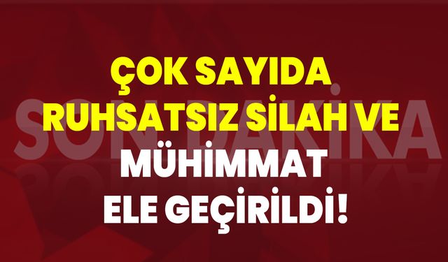 Çok Sayıda Ruhsatsız Silah Ve Mühimmat Ele Geçirildi