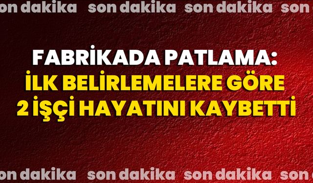 Fabrikada Patlama: İlk Belirlemelere Göre 2 İşçi Hayatını Kaybetti