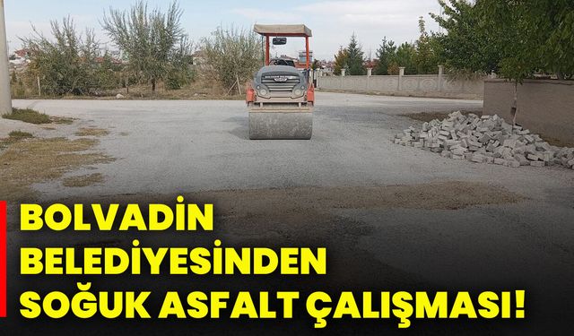 Bolvadin Belediyesinden soğuk asfalt çalışması!