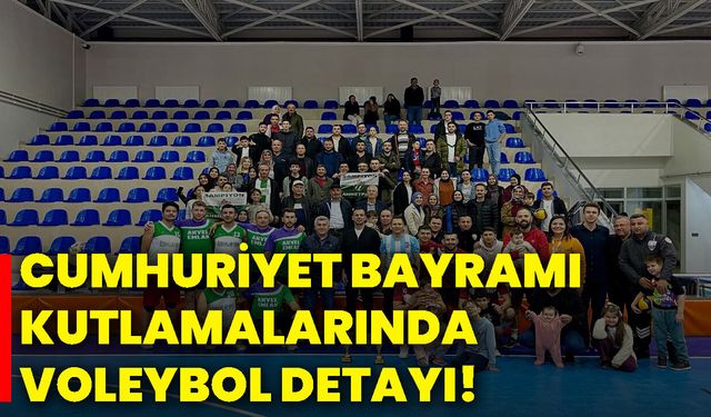 Cumhuriyet Bayramı kutlamalarında voleybol detayı!