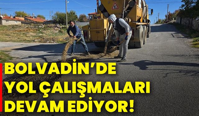 Bolvadin’de yol çalışmaları devam ediyor!