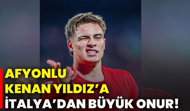 Afyonlu Kenan Yıldız’a İtalya’dan büyük onur!