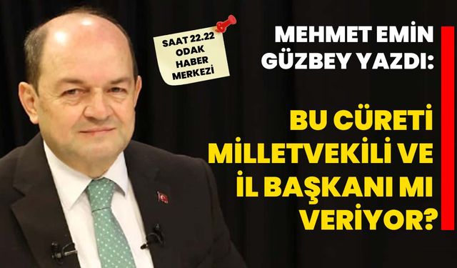 Bu Cüreti Milletvekili Ve İl Başkanı Mı Veriyor?