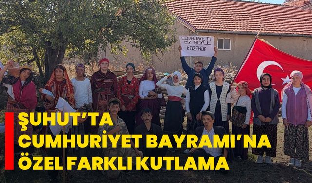 Şuhut’ta Cumhuriyet Bayramı’na özel farklı kutlama