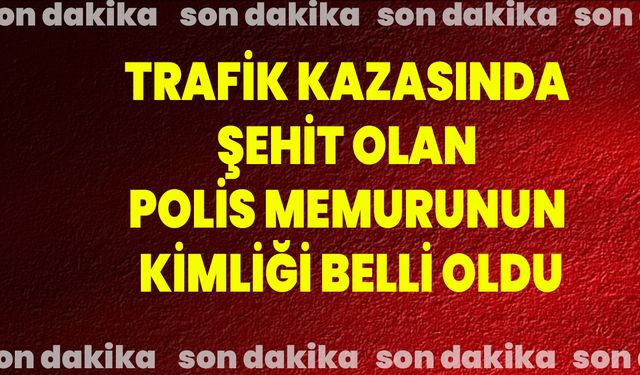 Trafik kazasında şehit olan polis memurunun kimliği belli oldu
