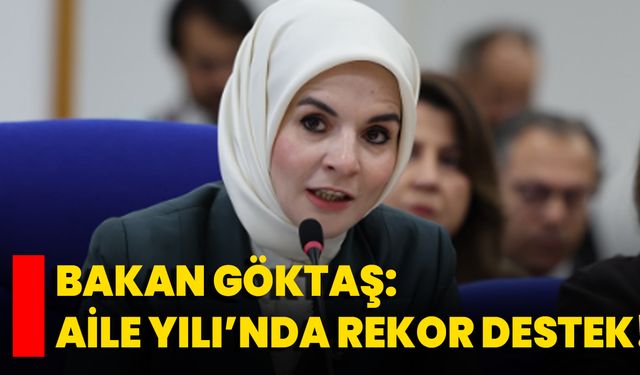 Bakan Göktaş: Aile Yılı’nda Rekor Destek!