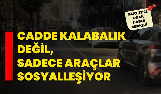 Cadde Kalabalık Değil, Sadece Araçlar Sosyalleşiyor
