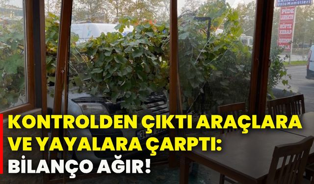 Kontrolden çıktı araçlara ve yayalara çarptı: Bilanço ağır!
