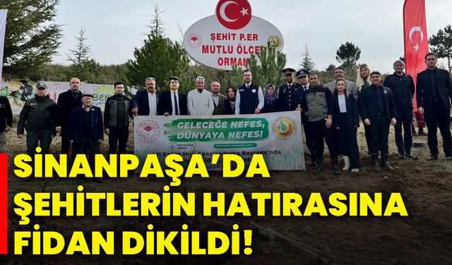 Sinanpaşa’da şehitlerin hatırasına fidan dikildi!