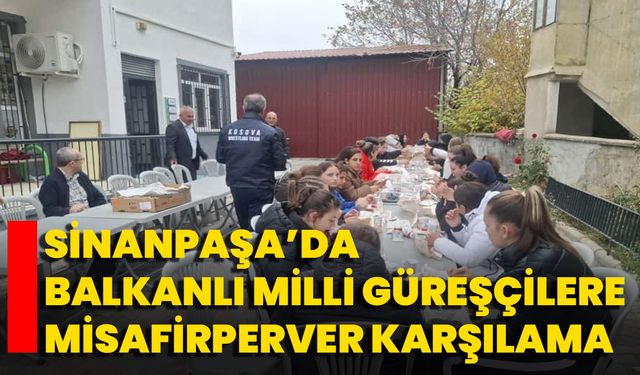 Sinanpaşa’da Balkanlı Milli Güreşçilere Misafirperver Karşılama