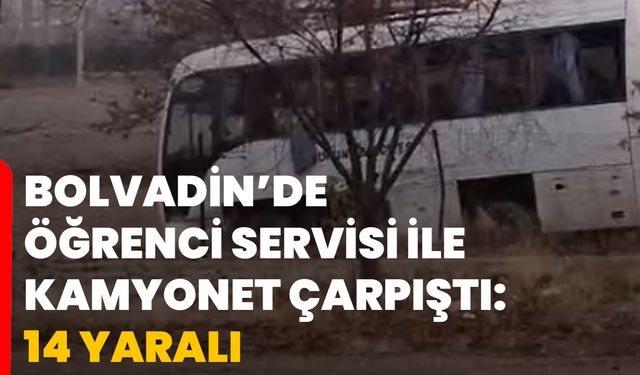 Bolvadin’de Öğrenci Servisi ile Kamyonet Çarpıştı: 14 Yaralı