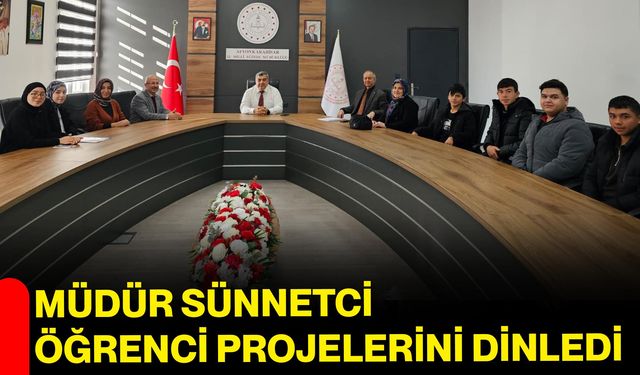 Müdür Sünnetci, Öğrenci Projelerini Dinledi
