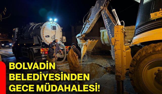 Bolvadin Belediyesinden gece müdahalesi!